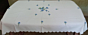 Hand Embroidered Floral Design Table Cloth | 40×60 inches | White