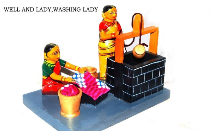 WELL AND WASHING LADY