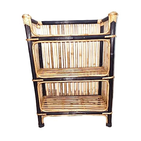 Black Border Bamboo Rack 3 Shelf