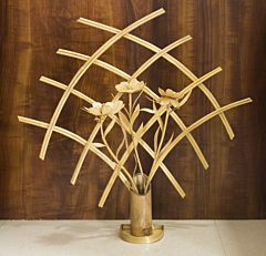 Bamboo Flower Vase With Bamboo Flower 