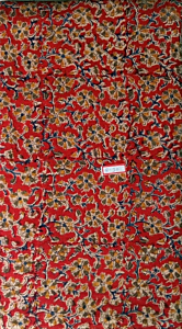 Kalamkari Hand Block Print Cotton Cambric Fabric - Multicolor - 1 Meter(KBPF163)