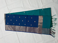 Maheshwari Handloom Saree wth zari Border and Buti