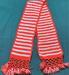Woollen Muffler | Red & White