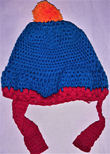 Kids Handwoven Woolen Cap | Red & Blue