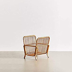 Bamboo Rattan Cane Magazine Storage Rack 