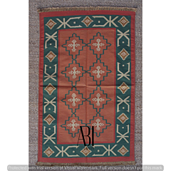  Handmade 100% Cotton Orange Rug 