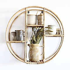 Handmade Cane Rattan Magazine Shelf 