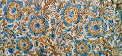 Kalamkari Hand Block Print Cotton Cambric Fabric Multicolor 1 Meter (KBPF51)