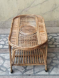 Modern Oval Centre Table Multi-Use Shelf 