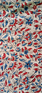 Kalamkari Handblock Print Cotton Cambric Fabric | 1 Metre