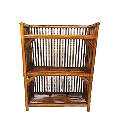 Bamboo Cane Multipurpose Rack With 3 Shelves 