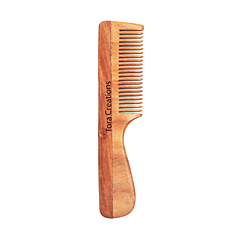 Pure Neem Wood Comb – Thin Tooth (Handmade, Eco-Friendly)
