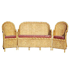 Cane Sofa Set with  Center Table 