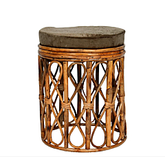 Handmade Cane Stool for Lounging