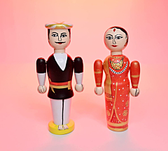 Wooden Raja & Rani Dolls 