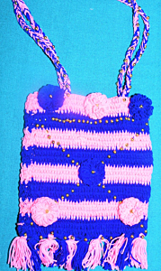 Handmade Woolen Purse | Blue