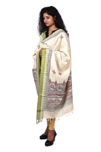Madhubani Cotton Dupatta - 2.5 Metre
