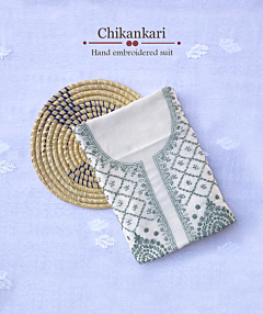Handloom Chanderi  2 piece Suit 
