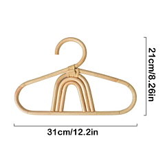Rattan Hanger Kids Garments Organizer Rack Hat Hanging Hook Wall Hooks Kids Room Decor Hanger Rattan Children's Hanger