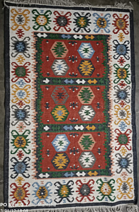 Buy Hand Embroidered Kilim Cotton Carpet/Durries Online