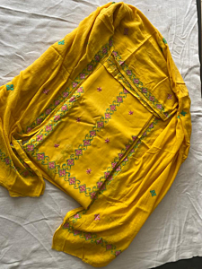 Pure Cotton hand  embroidery Suit 