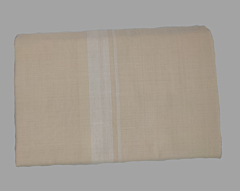 Cotton Dhoti White Border | Cream