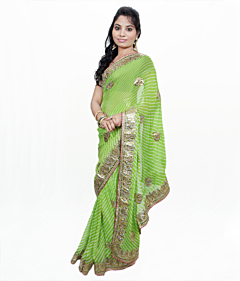 Magenta Gota Patti Leheriya Saree