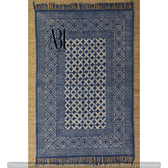 Block printed rug