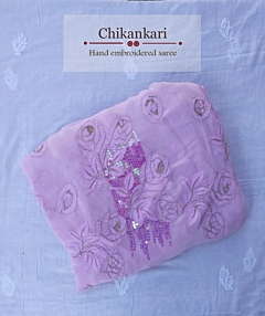 Georgette Saree Pink 