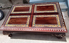 Handmade Wooden Tea Poy Table