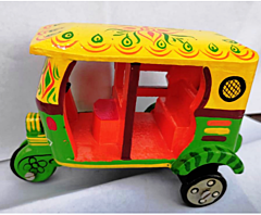 WOODEN AUTO RIKSHAW  TOY