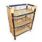 Black Border Bamboo Rack 3 Shelf