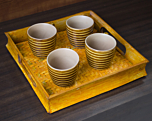 Bamboo Tea Tray In Weaved Design 