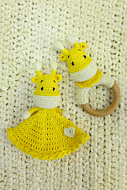 Plumtales Handmade Grace - The Giraffe Lovey cum Rattle